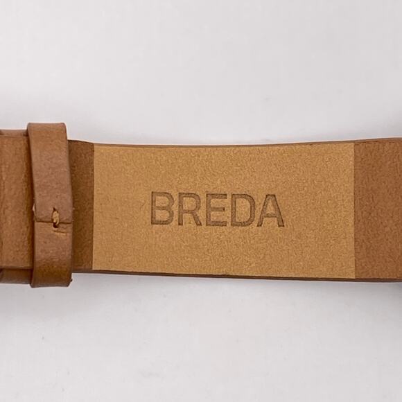 BREDA 5-0170531 Watch Men White Dial Silver Tone Brown Leather 39mm - Picture 11 of 14